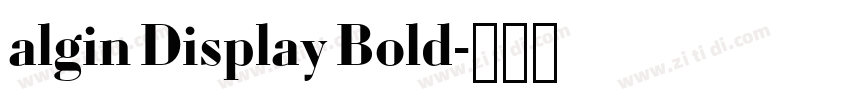 algin Display Bold字体转换